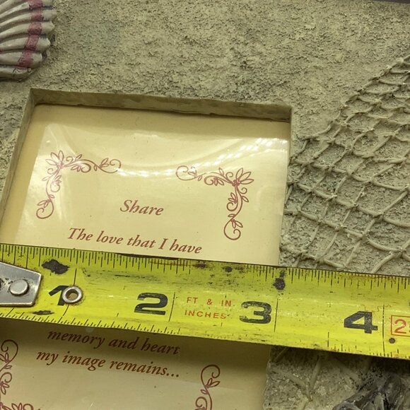 3D Seashell Ocean Photo Frame Sentimental Poem Vacation Memories Resin 7" x 5.5" - Picture 12 of 12